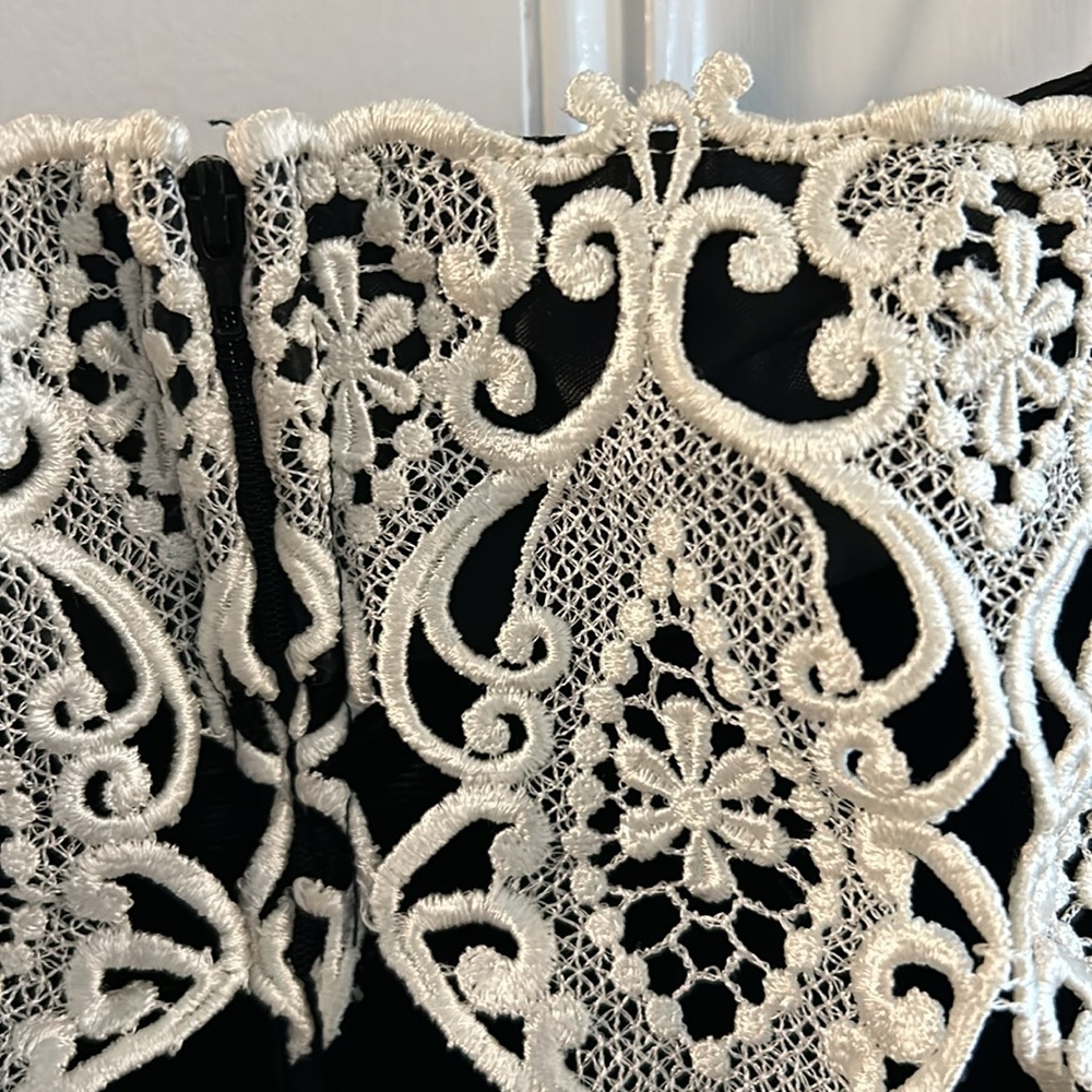 Scott McClintock Black and White High Low Dress - Picture 10 of 10